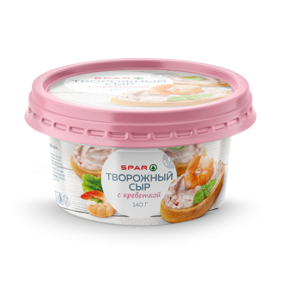 Сыр творожный SPAR с креветкой 60% 140г БЗМЖ