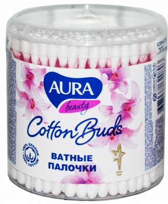 Палочки ватные Аура А200 стакан