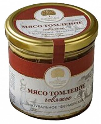 Мясо Говяжье Добринское ФХ томленое натуральное фермерское ст/б 300г