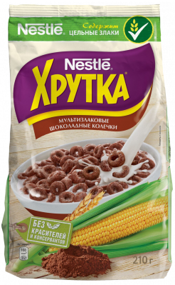 Завтрак готовый Хрутка шоколад колечки 210г
