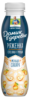 Ряженка Домик в деревне Груша 2,1% 260г БЗМЖ