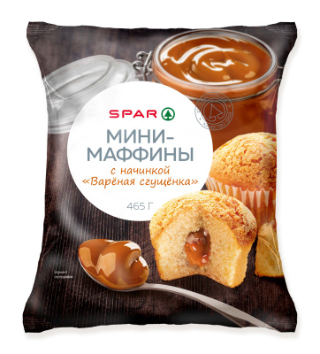 Маффины-мини SPAR с вареной сгущенкой 465г