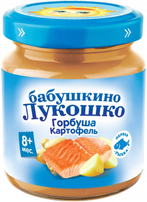 Пюре Бабушкино Лукошко Горбуша/Картофель с 8мес ст/б 100г