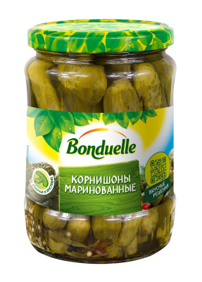 Корнишоны маринованные Бондюэль 550г ст/б