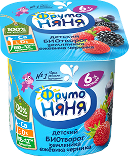 Биотворог ФрутоНяня Лесные Ягоды с 6 мес 4,2% 100г БЗМЖ