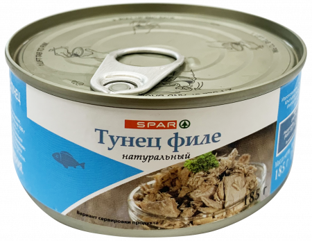Тунец филе в масле Скипджек Spar 185г
