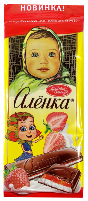 Шоколад Аленка молочный Клубника со Сливками 87г