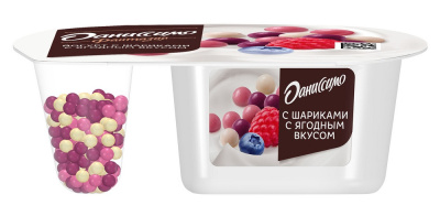 Йогурт Даниссимо Фантазия Ягодные шарики 6,9% 105г БЗМЖ