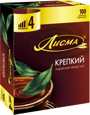 Чай Лисма Крепкий черный 100пак