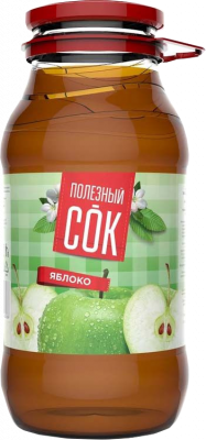 Сок Полезный сок Яблоко с мякотью 1,8л ст/б