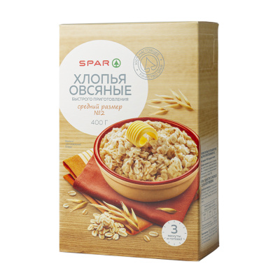 Хлопья овсяные SPAR 400г