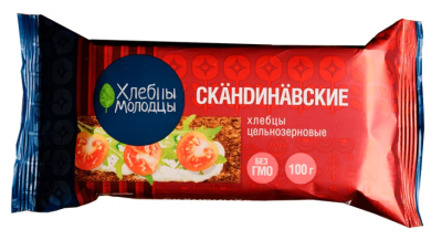 Хлебцы Хлебцы-Молодцы цельнозерновые Скандинавские 100г