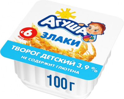 Творог Агуша Злаки с 6 мес 3.9% 100г БЗМЖ