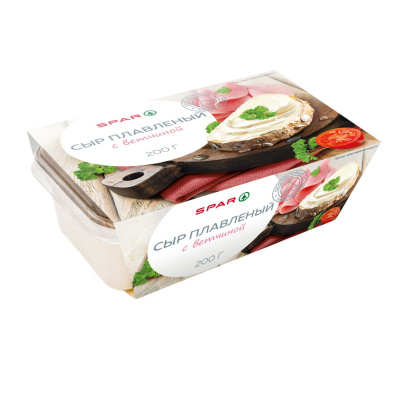 Сыр плавленый SPAR Ветчина 50% ванночка 200г БЗМЖ