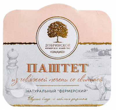 Паштет Фермерский из говяжьей печени со свининой Добринское ФХ 100г