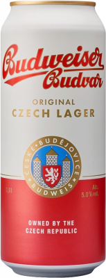 Пиво светлое Будвайзер Будвар Оригинал 0,5л 5% ж/б