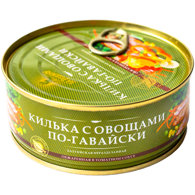 Килька балтийская обжаренная в томатном соусе по-гавайски За Родину 240г