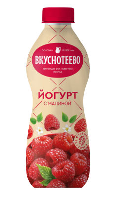 Йогурт питьевой Вкуснотеево Малина 2% 690г БЗМЖ