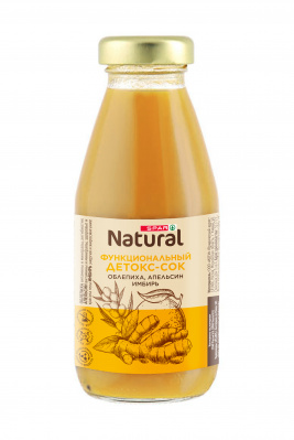 Сок детокс SPAR Natural Облепиха/Апельсин/Имбирь 0,3л ст/б
