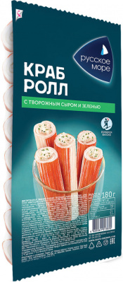 Палочки крабовые Краб-ролл с сыром и зеленью охл 180г