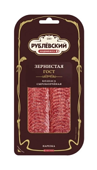Колбаса с/к Зернистая Рублевский нарезка 80г