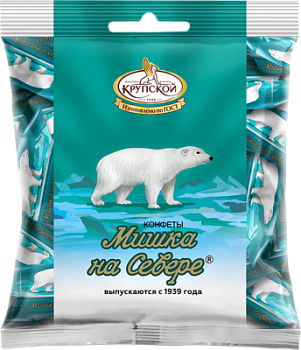 Конфеты шоколадные Крупской Мишка на Севере 200г