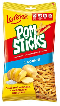 Чипсы Помстикс Соломка с Солью 100г