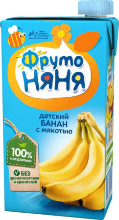 Нектар ФрутоНяня Банан с мякотью с 3-х лет т/п 500мл
