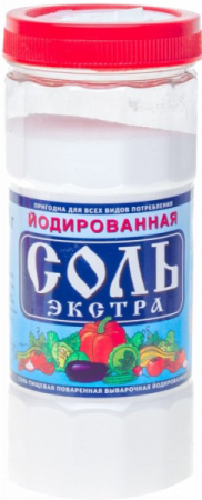 Соль пищевая Экстра йодированная 550г