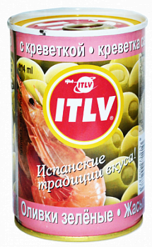Оливки зеленые с креветками ИТЛВ 300г ж/б