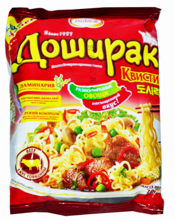 Лапша б/п Доширак Квисти со вкусом Говядины 70г