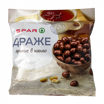 Драже SPAR арахис в какао 200г