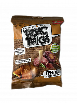 Гренки пшенично-ржаные Тейстики Чеснок 100г