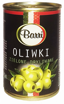 Оливки зеленые б/к Барри 300г ж/б