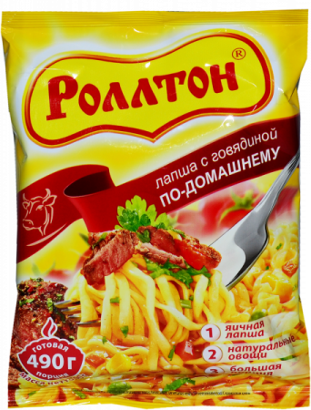Лапша с говядиной по-домашнему Роллтон 85г