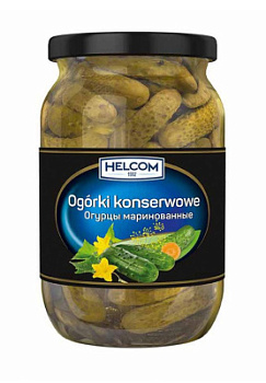 Огурцы маринованные Хелком 880г ст/б