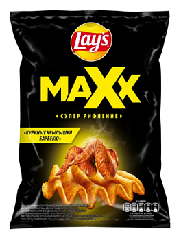 Чипсы Лейз МАХХ куриные Крылышки Барбекю 100г