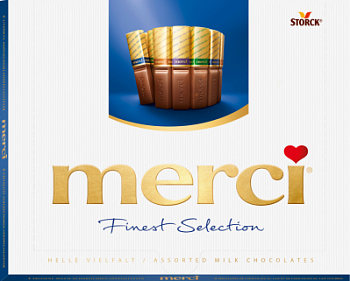 Конфеты шоколадные Мерси молочный шоколад 250г