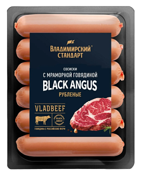 Сосиски Рубленые Black Angus Владимирский стандарт 450г