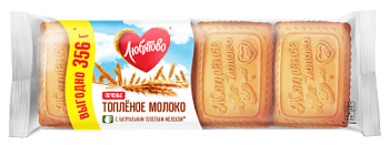 Печенье Любятово сахарное Топленое молоко 91г
