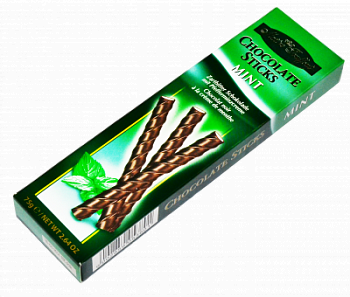 Палочки шоколадные Мэтр Трюффо с мятой 75г