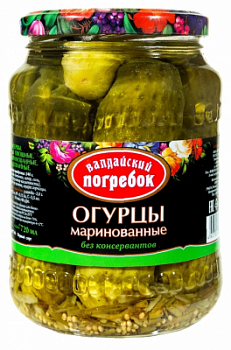Огурцы маринованные Валдайский погребок 650г ст/б