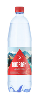Вода минеральная лечебно-столовая газированная BODRIANI 1л пл/б