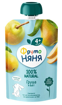 Пюре ФрутоНяня Груша с 4мес д/п 90г