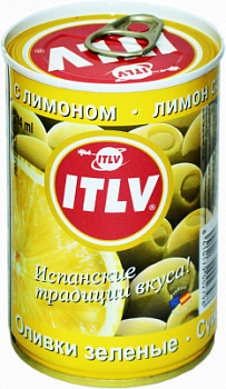Оливки зеленые с лимоном ИТЛВ 300г ж/б