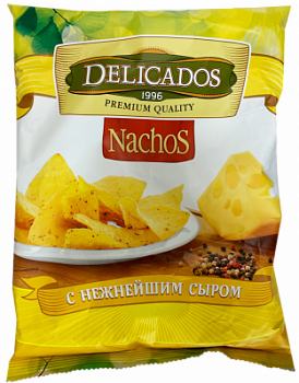 Чипсы кукурузные Начос Деликадос Нежнейший сыр 150г