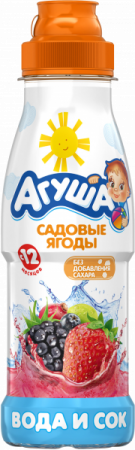 Вода с соком Агуша Ягоды с 12мес 0,3л