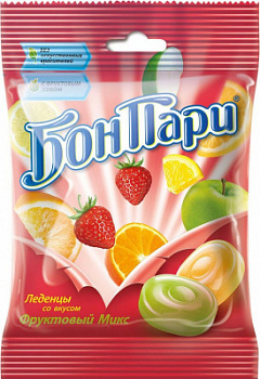Карамель Бон Пари Фруктовый микс 75г