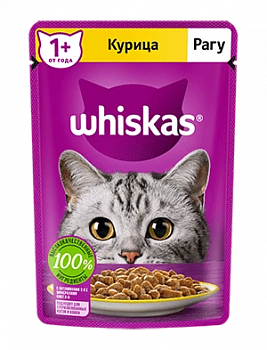 Корм влажный для кошек Вискас Курица рагу 75г