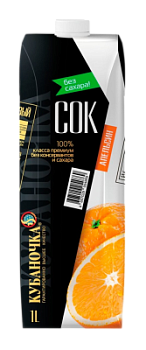 Сок Кубаночка Апельсин 1л